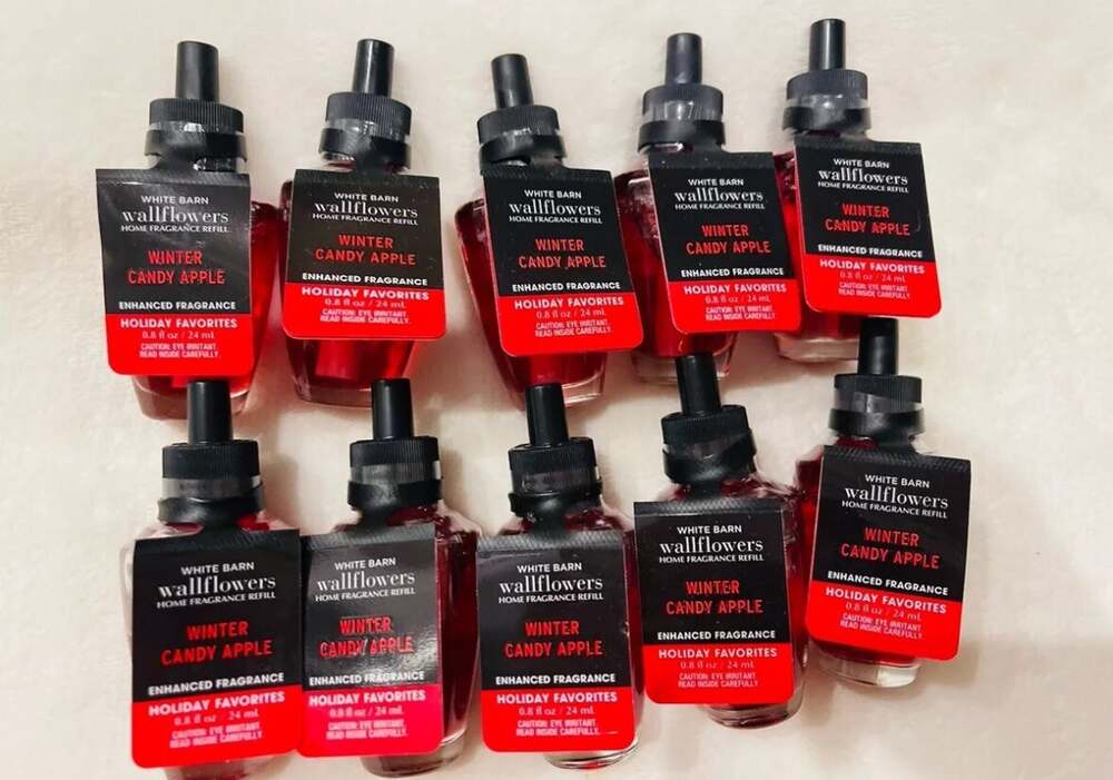10 New Bath & Body Works Wallflowers Winter Candy Apple Diffuser Refill Bulbs